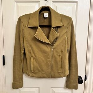 Cabi Road Trip Moto Jacket Moss Green Sz S